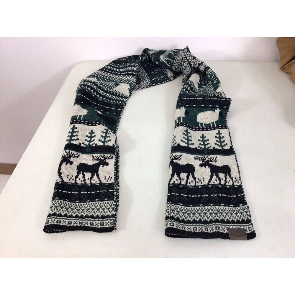 Woolrich Nordic Winter Scarf Animal Print